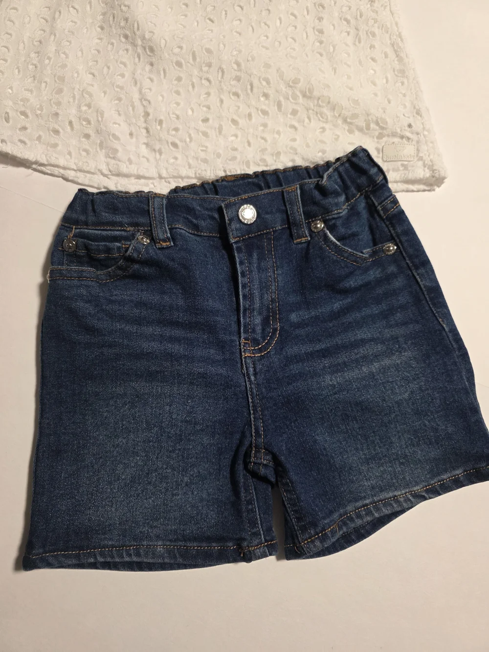 Koala White Eyelet Peplum Top for Girls - Size 6